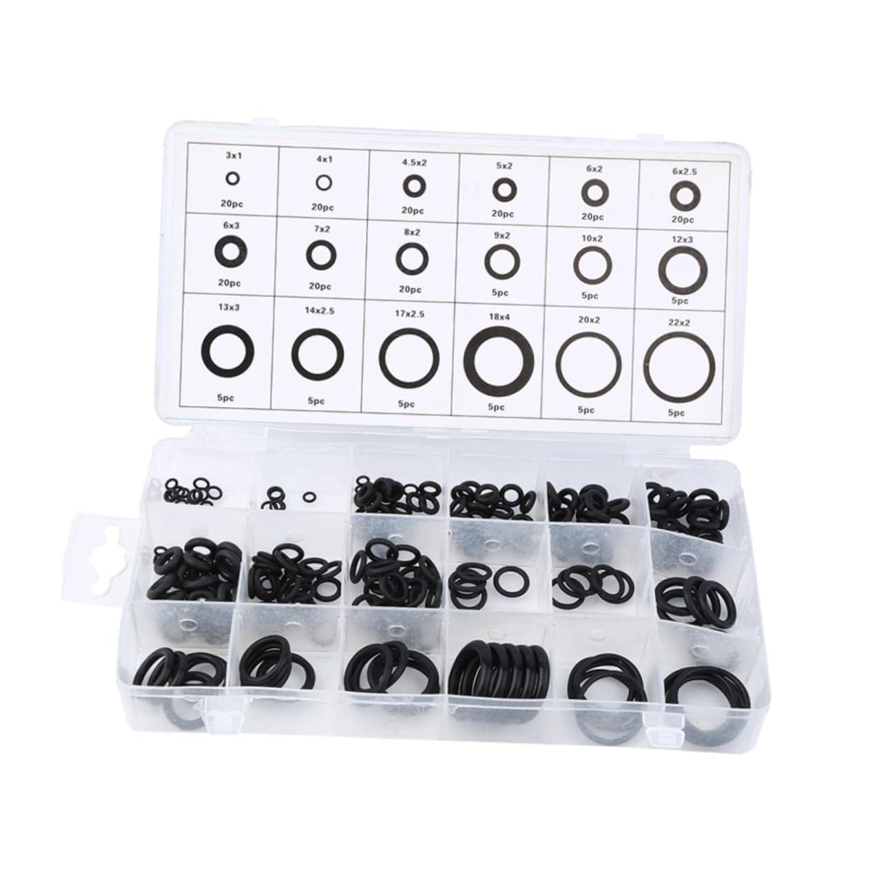 BELLIFFY Sealing Ring Set 225pcs Rubber Kit Gasket Sealer Machine Heat Resistant Super Elastic for Car