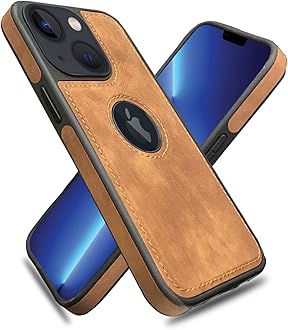 A rtistque Premium Pu Leather Back Cover Case for iPhone 15 Plus | Drop Protection | Smooth Grip | Raised Camera Edges - Brown
