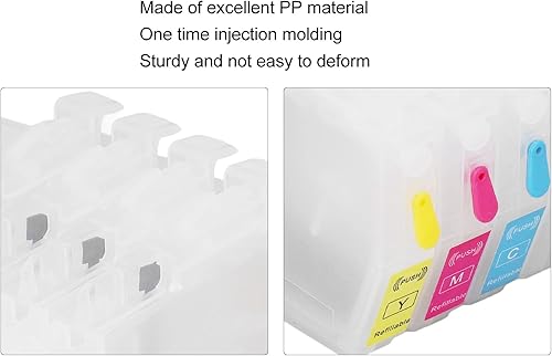 Miniatura 3 de ViaGasaFamido Repuesto de cartucho de tinta, 4 piezas de impresora de cartucho de tinta PP Material de repuesto de cartucho de impresora magenta,