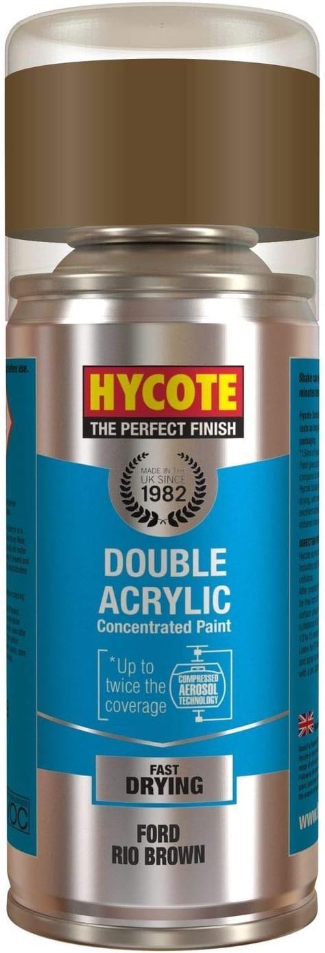 Hycote Colour Spray Paint Aerosol XDFD107 Ford Rio Brown 150mL Fast Drying