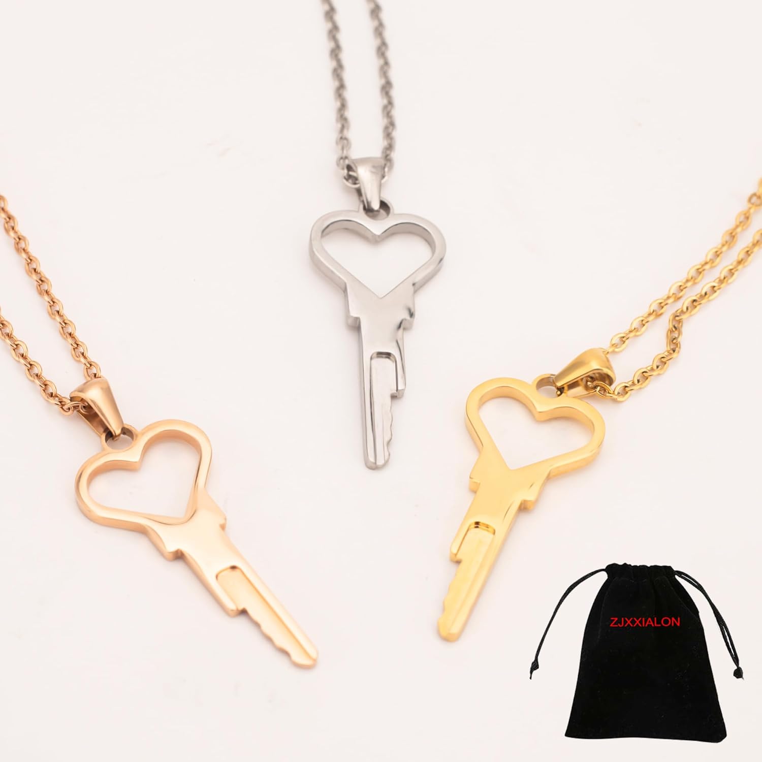 Chastity Cage Lock Code Pin Hearted Shaped Necklace Key for Chastity device