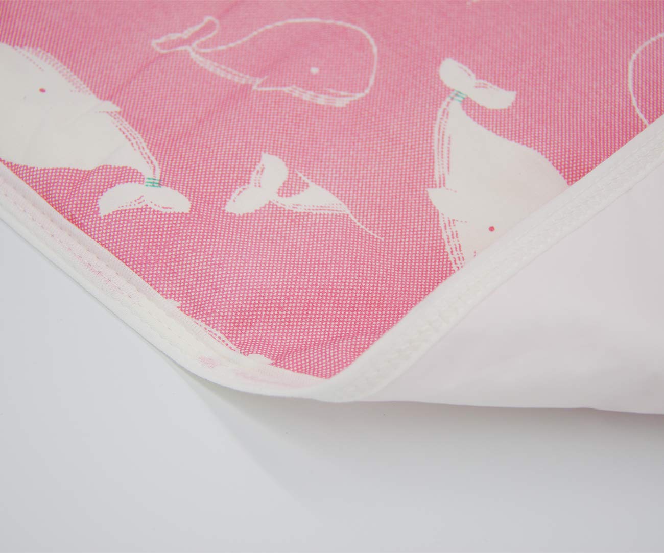 PEKITAS 2 Pack Waterproof Diaper Changing Pads Travel Friendly Super Soft Fabric Size 23 X 29.5 inches (Large,1-3 Year),Pink Series