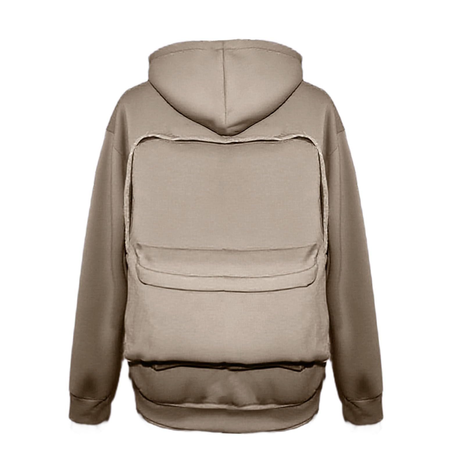 Générique Sweat à Capuche Femme Chaud Molleton Oversize Poche Kangourou Manches Longues Coton mélangé Pull Doux Automne Hiver Confortable décontracté Tendance Basique A128