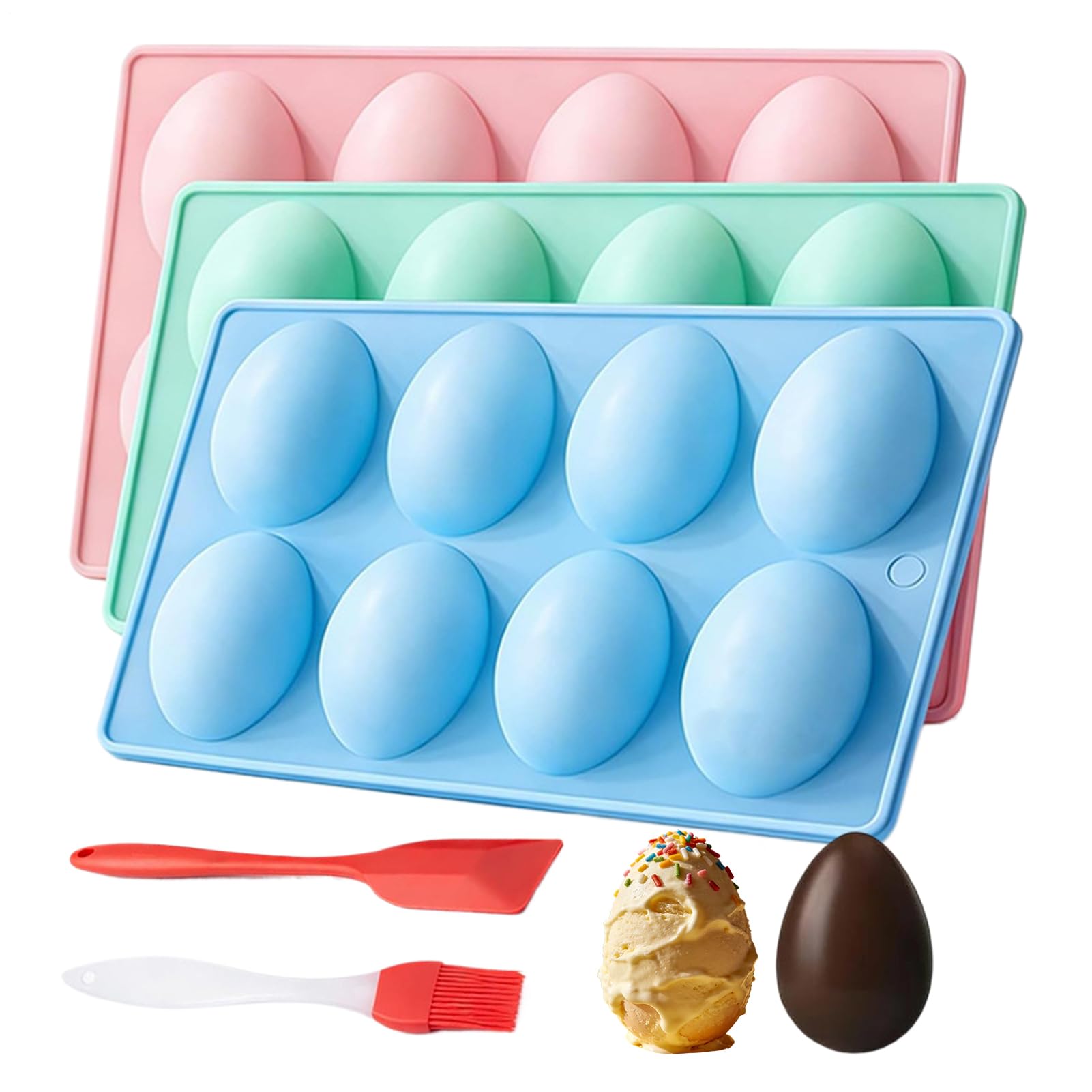 Moule à œufs de Pâques antiadhésif pour démoulage de chocolat
