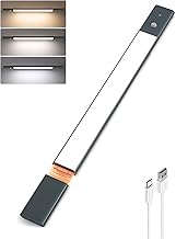EZVALO Under Cabinet Lighting, 2200mAh Rechargeable Battery, 76 LEDs Dimmable Closet Lights, 3 Color Temps, Motion Sensor Light Indoor for Kitchen, Closet