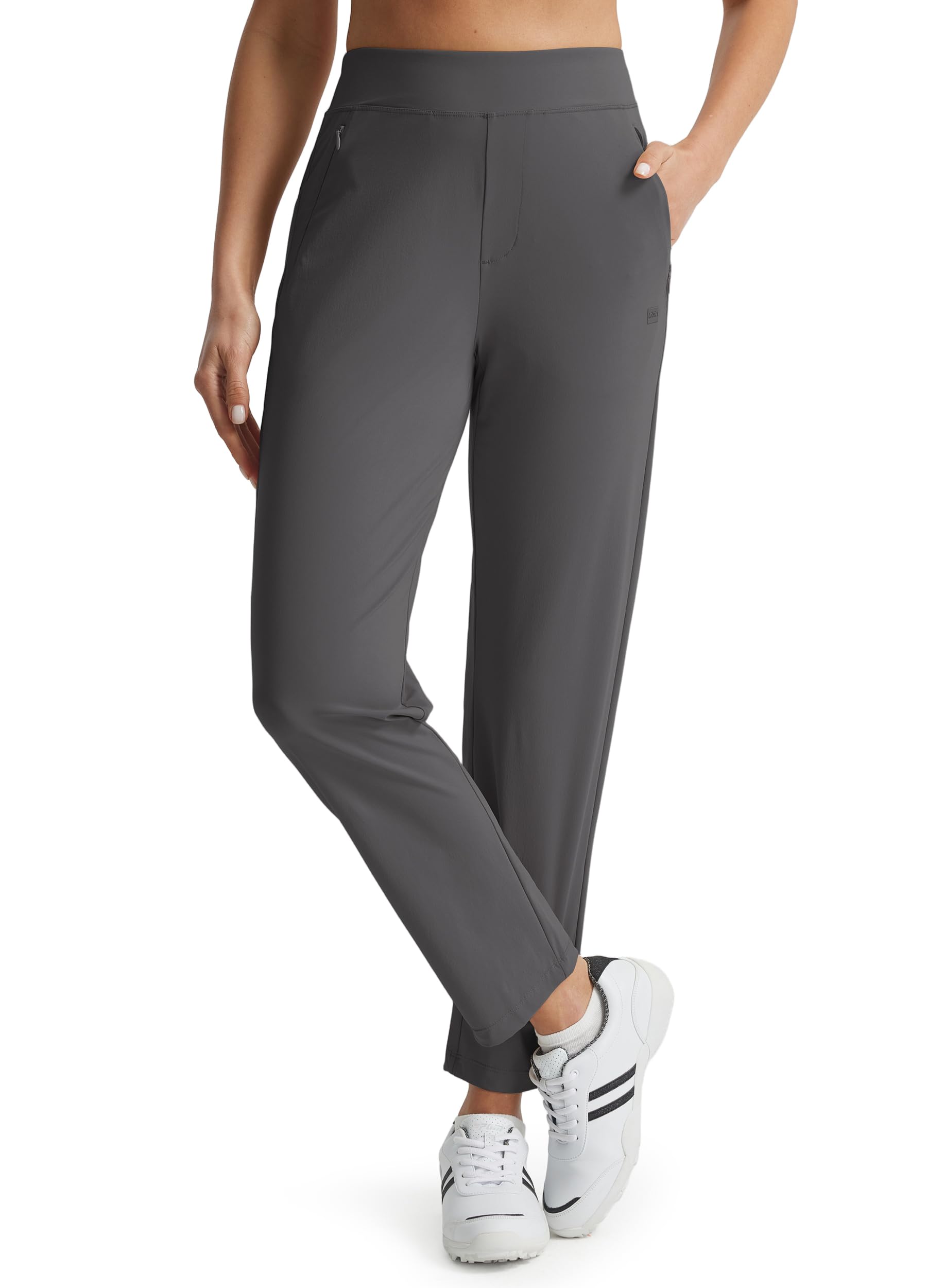 Libin Women's Golf Pants Stretchy Travel Dress Pant High Waisted Zipper Pockets Straight Leg Soft Work Lightweight — view 13