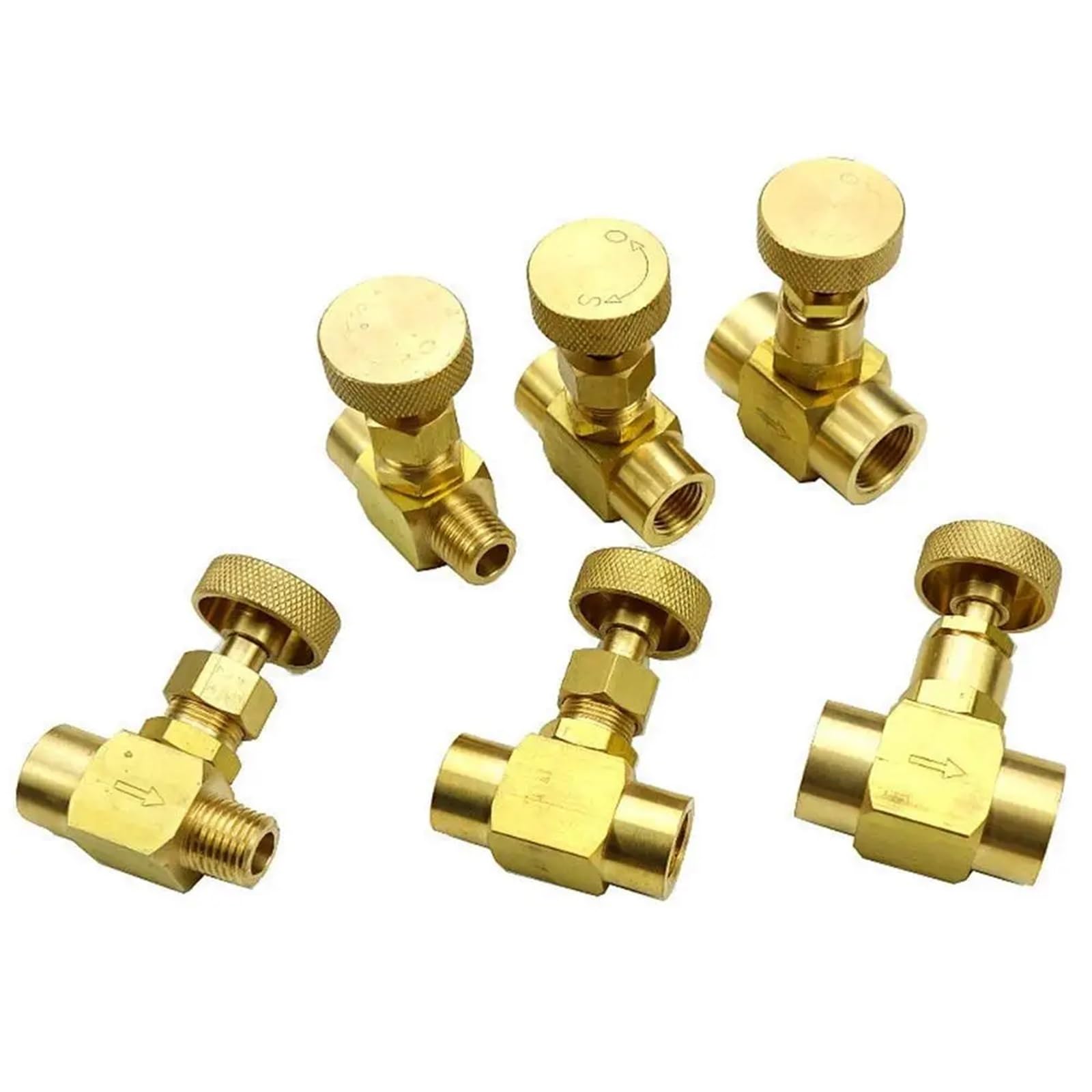 Zawór igły mosiężnej żeńskiej 1/8 "1/4" 3/8 "NPT BSP, hydrauliczny propan miernik 1000 PSI(typ 1)