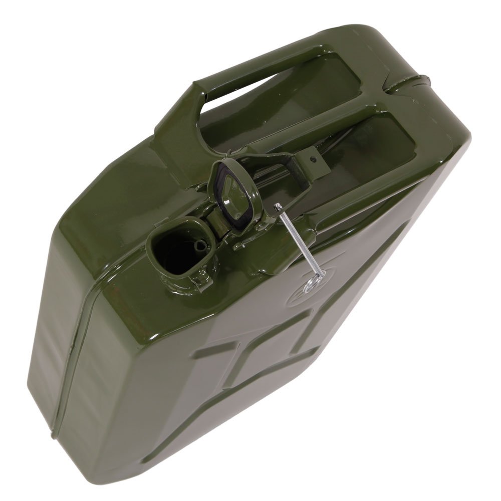 20L Metal Gas Can Green Portable Fuel Oil Petrol Diesel Storage Can With Spout, Cold-Rolled Plate Petrol Can, Gasoline Bucket For Motorcycle Dirt Bike