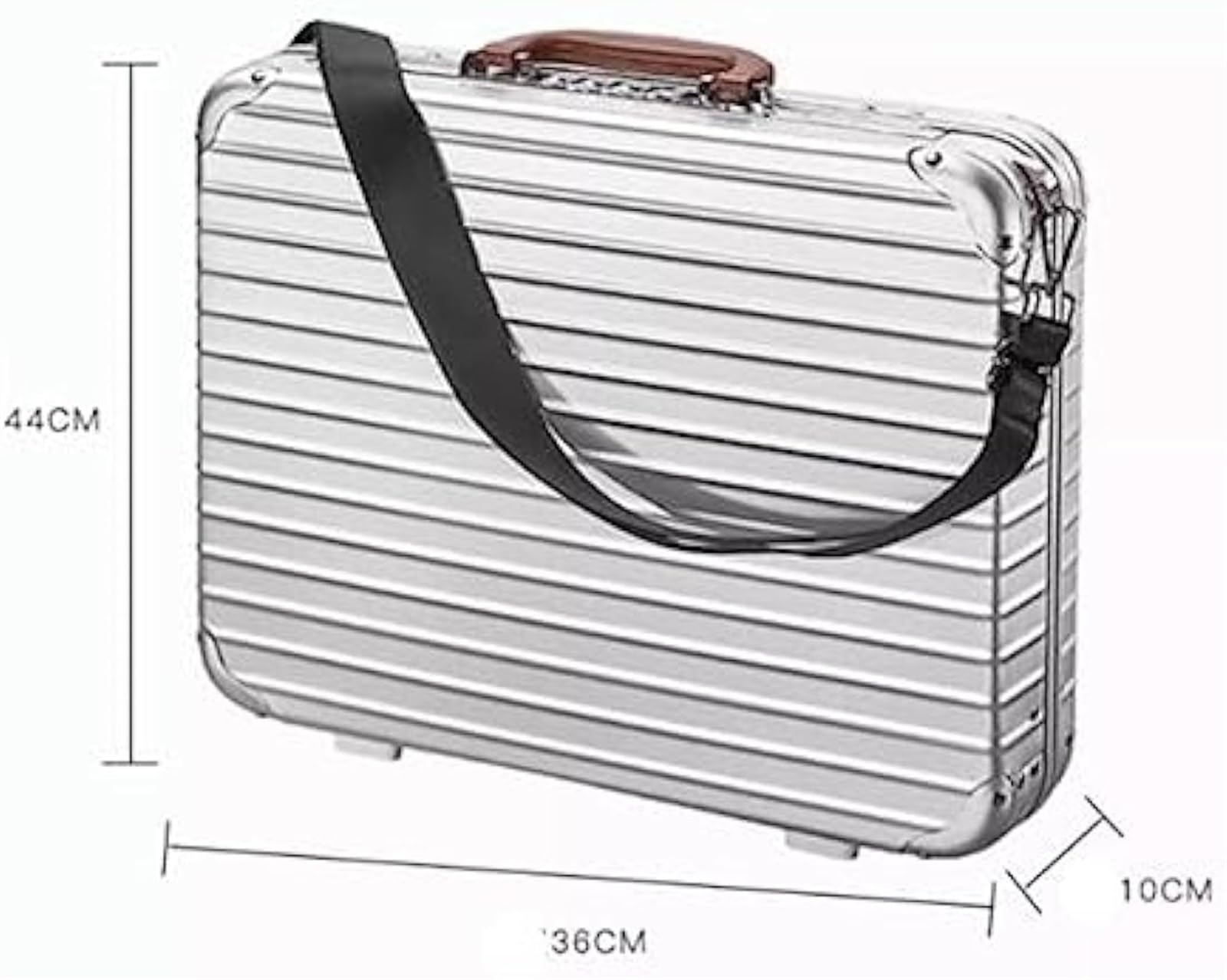 PAREKS Valigetta in alluminio con blocco password, custodia for laptop da lavoro da uomo, kit medico domestico ora cassetta degli attrezzi for strumenti e attrezzature con cinghie