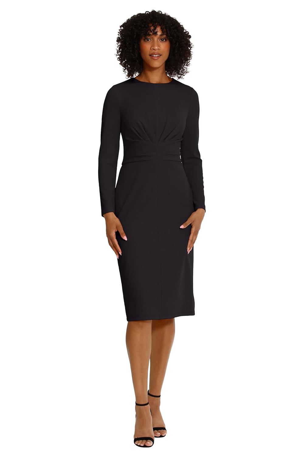 Maggy London Womens Dresses Wide Waistband and Tuck Details Office Career Workwear Event Occasion Guest of