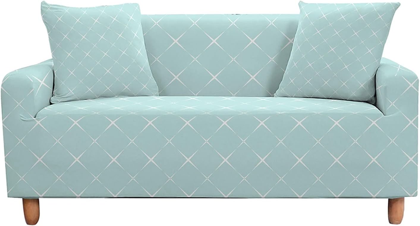 LESANGBAIHUODIAN ストレッチソファカバー リビングルームにフィット 幾何学的なスリップカバー 断面ソファカバー Fu