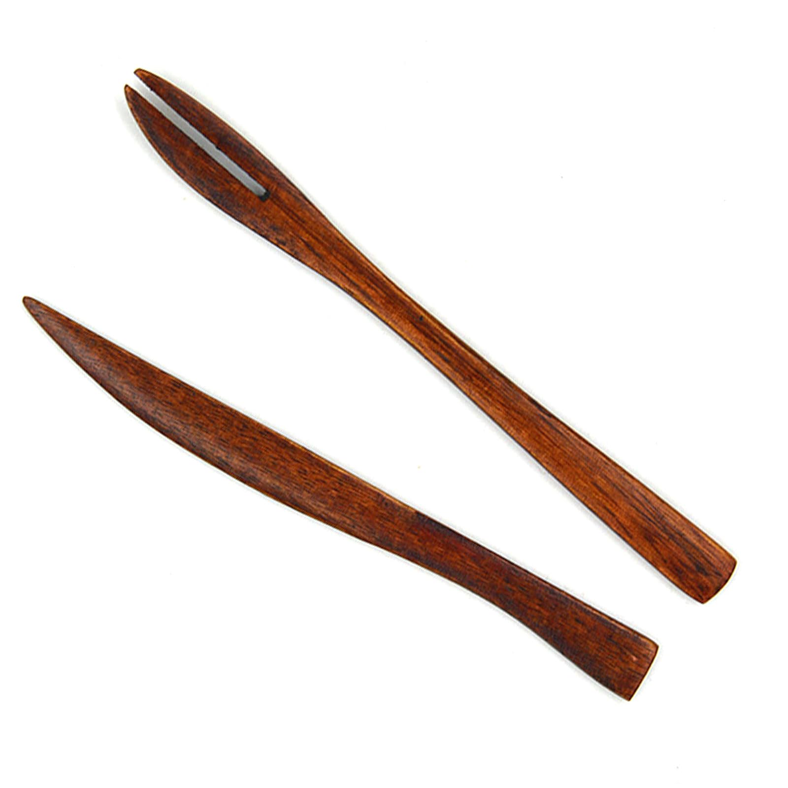 Lerpwige Wooden Knives Set Cake Cupcake Cutlery Party Dessert Fork for Home Party Wooden Fruit Forks