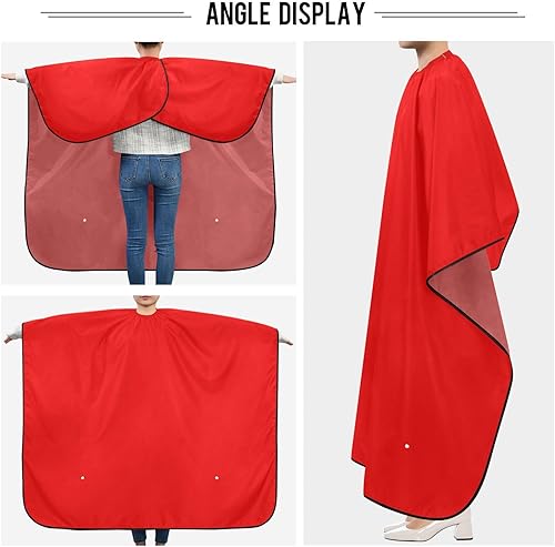 Miniatura 5 de Navajo White Barber Cloth Waterproof Cape Washing Hair, Home Barber Cape 64.9 In x 55.1 In