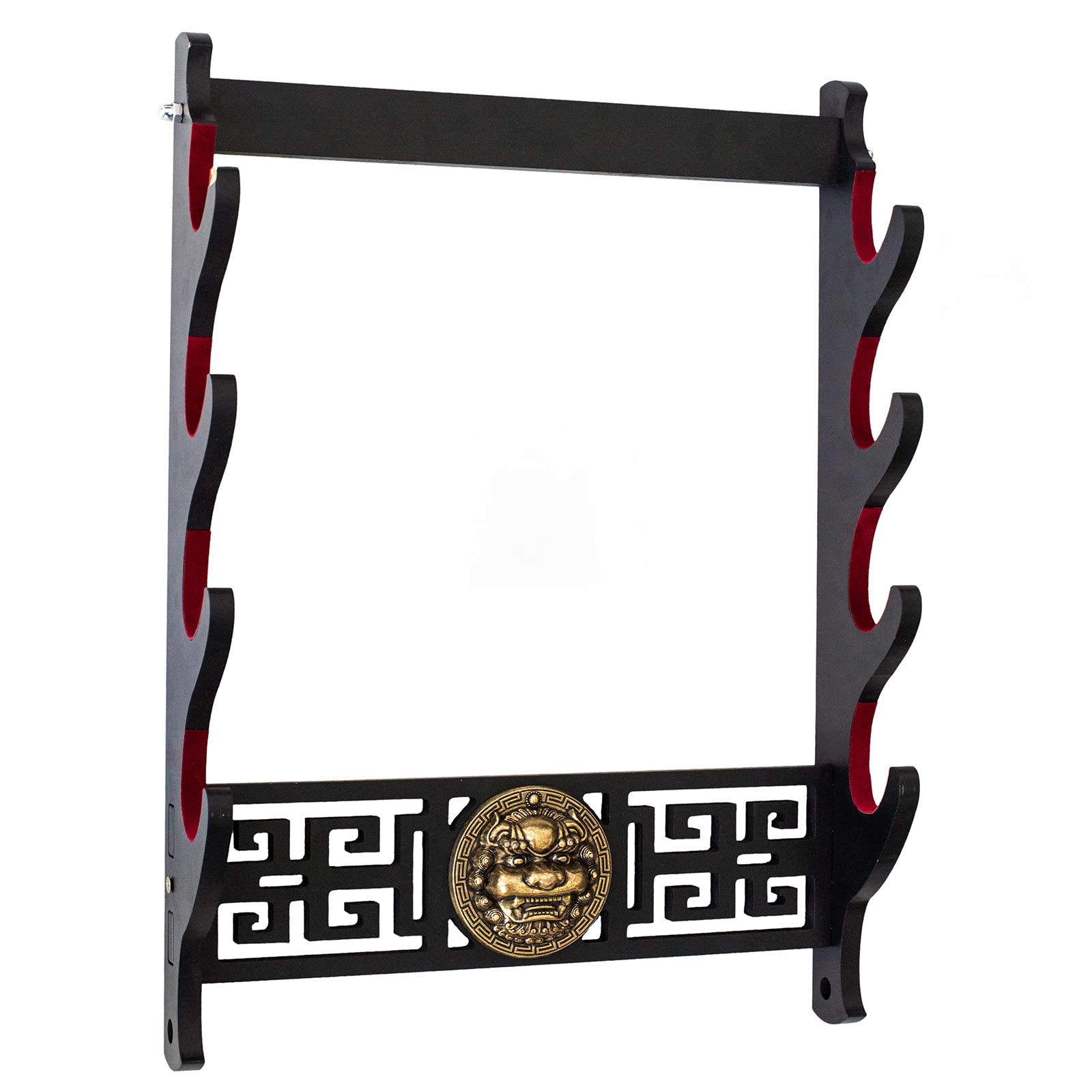 FOXSMZZ Kylin's Legendary Sword Wall Mount Sword Support Velvet Padded Display Stand Katana (4 Animals)