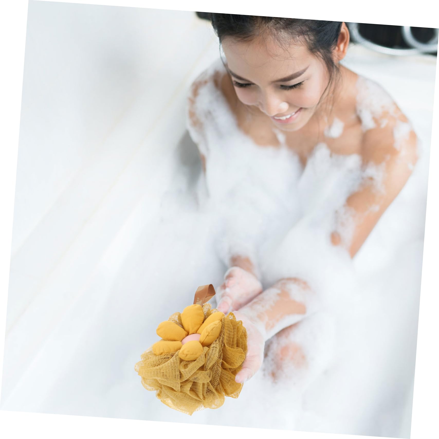 Angoily 9piezas Esponja De Baño Para Bebés De Exfoliante Floral De Loofah Para Baño De Recién Nacidos Diseño Práctico y Portátil
