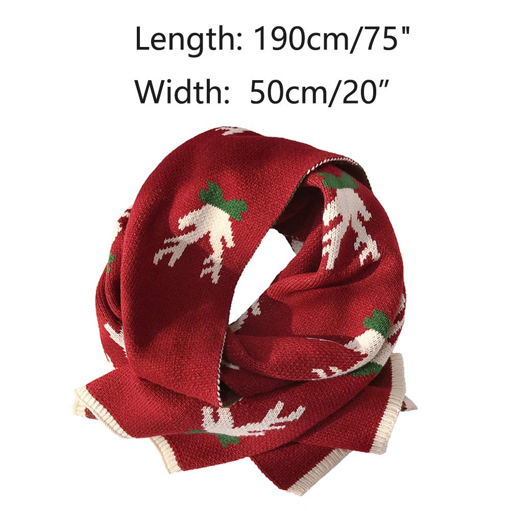 Szalik z przędzy wełnianej, zimowy dzianinowy damski szalik w płatki śniegu, ciepły, gruby