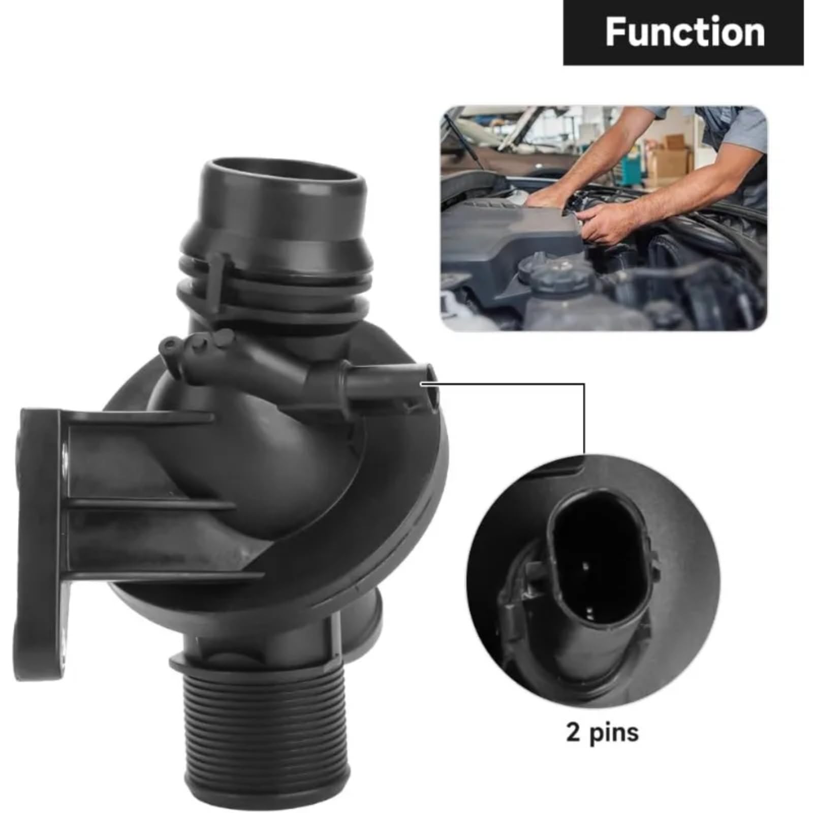 Voiture Thermostat Boîtier Kit Remplacement D'assemblage Boîtier Thermostat Liquide Refroidissement Moteur Ensemble D'unités 11538635689 Compatible Avec BMW Pour F22 F23 F32 2014-2016