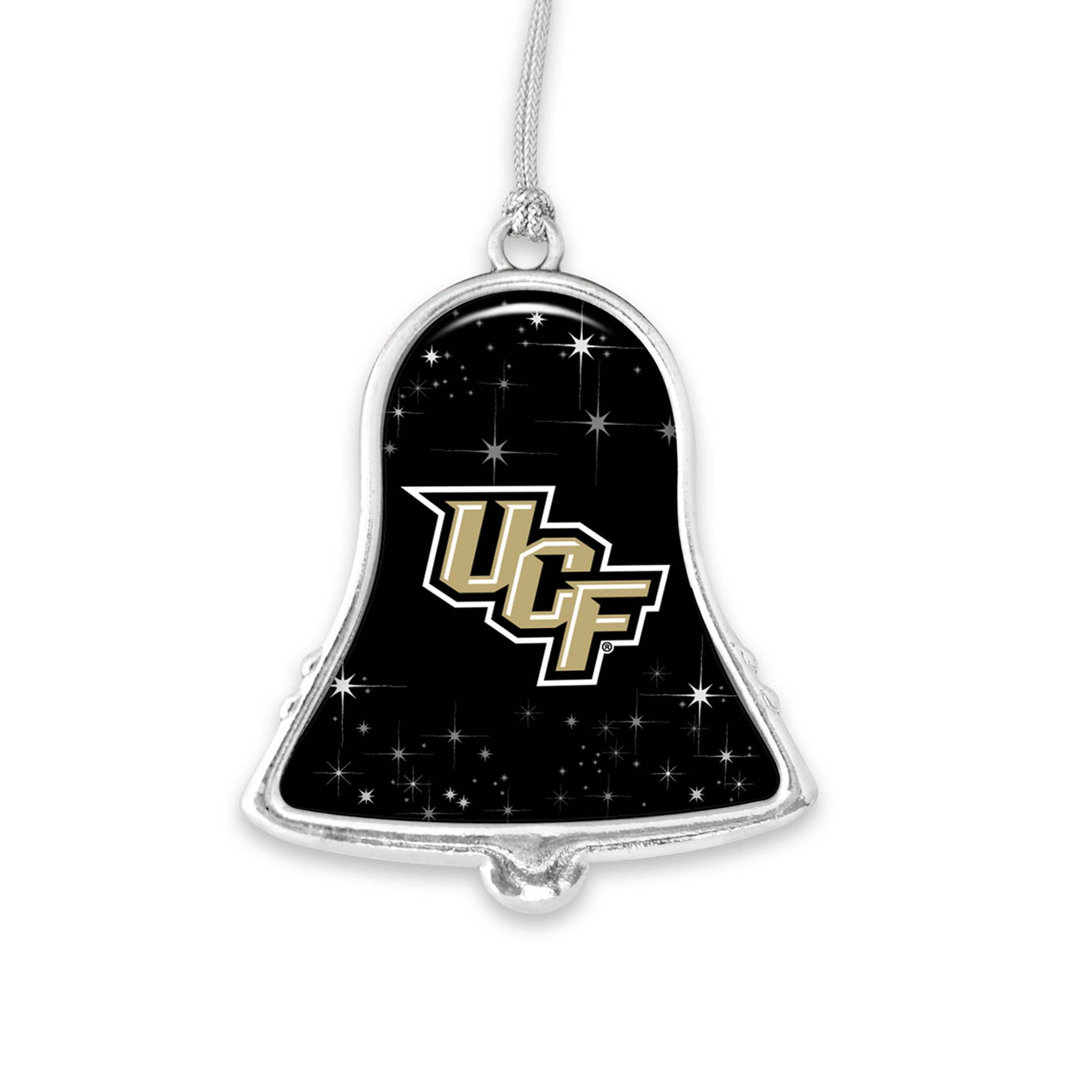 UCF Central Florida Knights Silver Bell Silver Metal Christmas Ornament Gift Decoration