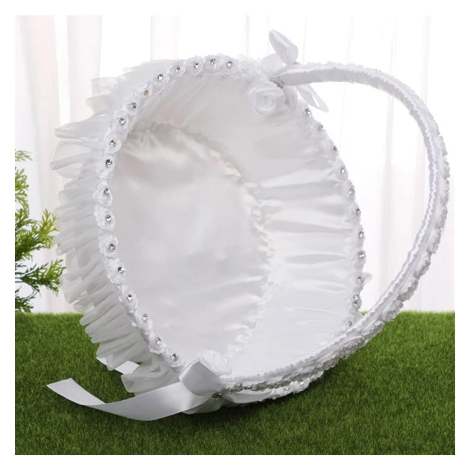 Panier Mariage Paniers De Demoiselle D'honneur For Mariages Grands Paniers De Mariage For Demoiselles D'honneur Paniers Royaux Simples Avec Dentelle Blanche(Style D)