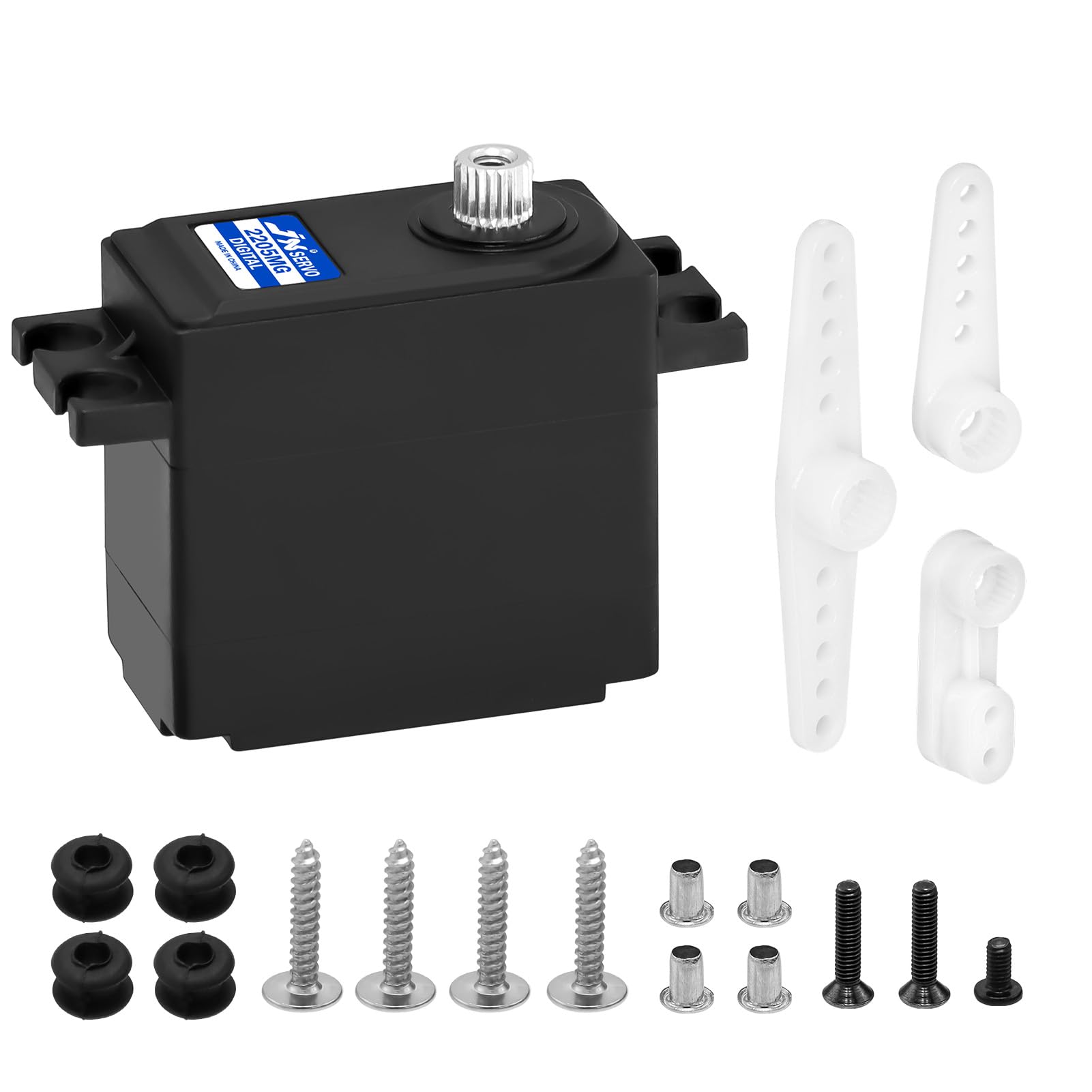 GOUPRC 22G Micro Digital RC Servo d'engrenages en métal avec klaxon servo pour Hyper Go 1/14 H14BM MJX 14209 14210 RC Car, mise à niveau du modèle de pièces de servo