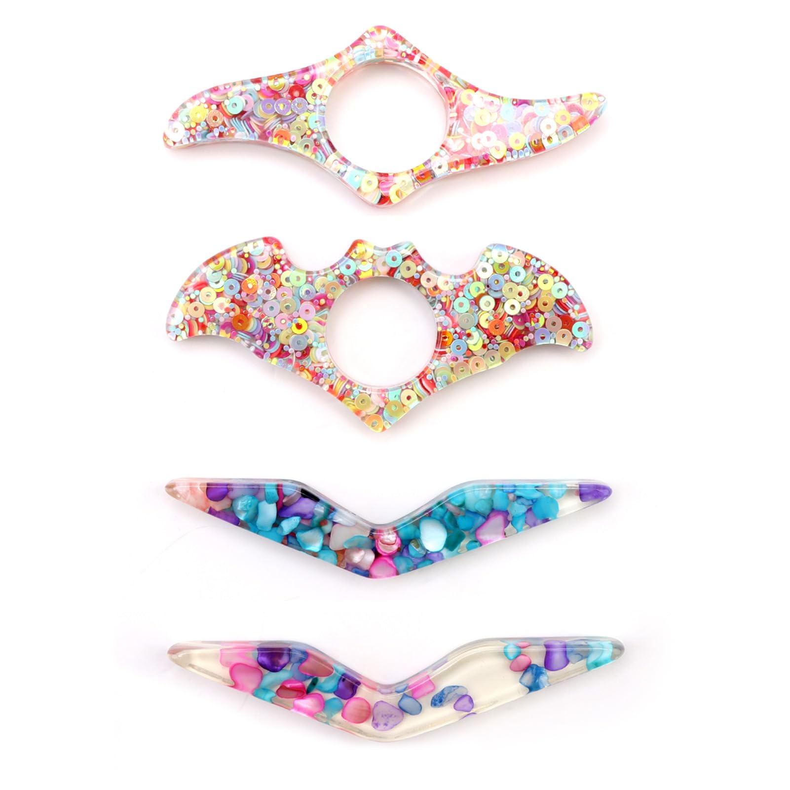 4 Piezas Portapáginas de Libros con Anillo para el Pulgar de 8cm, Marcapáginas de Resina Hechos de Accesorios de Lectura, Regalos para Amantes de los Libros, Estudiantes y Profesores (4 Al Azar)