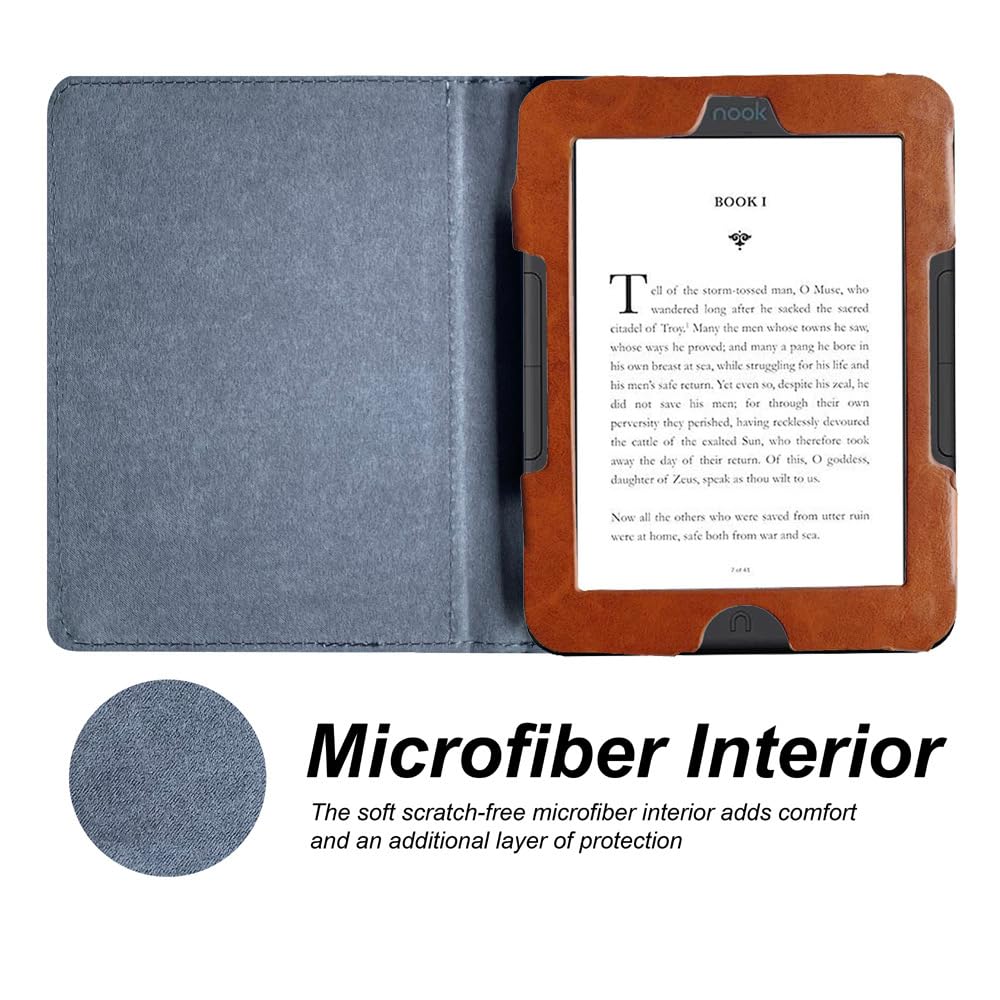Case for Kindle 6" 8th 2016 Release,Light Weight Slim Shockproof Magnetic Stand Leather Cover Case for Amazon Kindle E-Reader 6",8th Generation 2016 Release Model:SY69JL (brown) — view 5