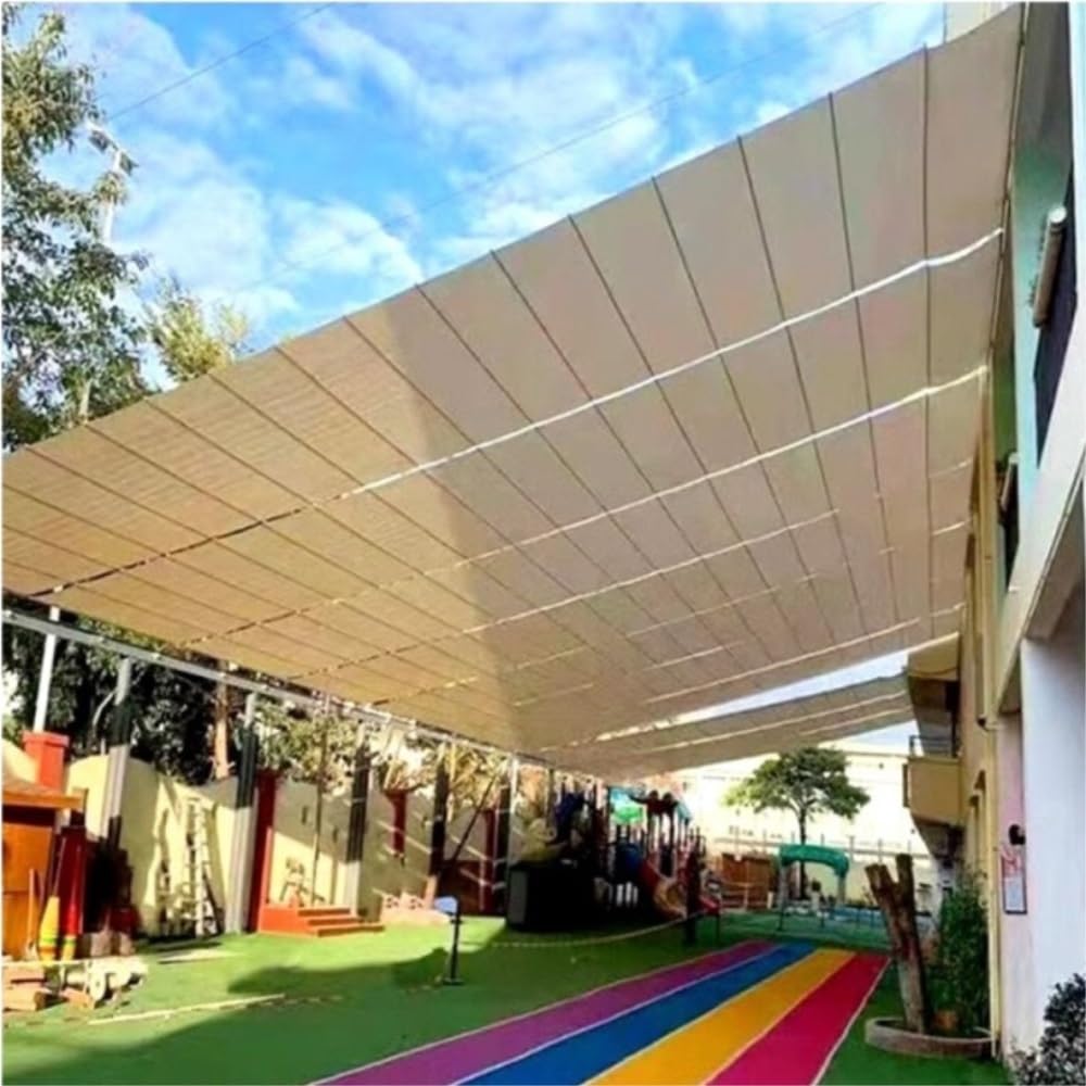 Wysuwana wodoodporna pergola, zadaszenie na zewnątrz, na patio, żagiel żaglowy, markiza na taras i werandę, odporna na deszcz, ochrona przed słońcem (1 x 4 m)