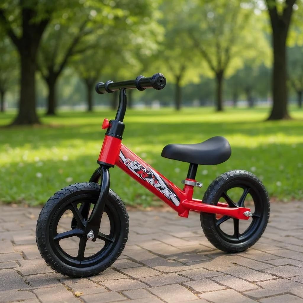Chicos - Flat Track Bicicleta sin Pedales para Niños 2–5 Años | Balance Bike Ultraligera | Sillín Acolchado, Manillar Ajustable y Antipinchazos | Regalo Ideal para Aprender a Montar | Rojo (37004)