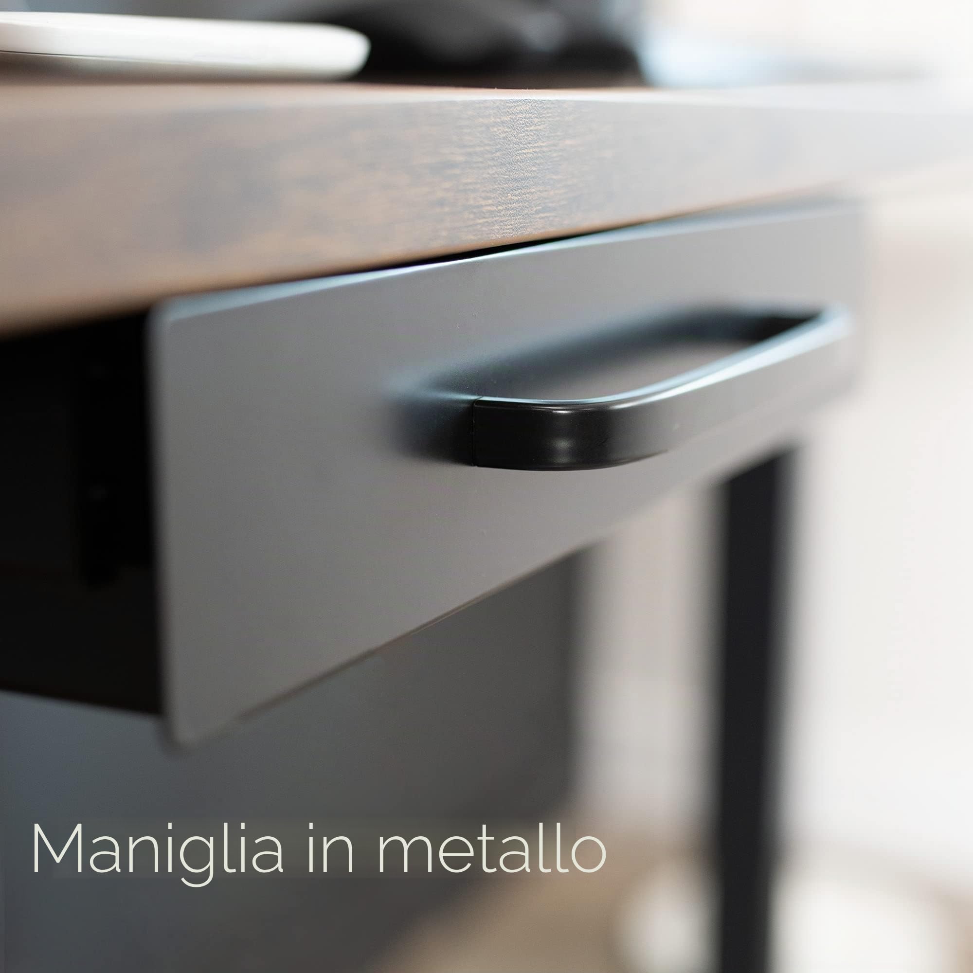 VIVO Cassetto estraibile scorrevole per scrivania da 33 cm, con maniglia a tirante, organizer per postazione di lavoro seduta, nero, DESK-DR1H-B