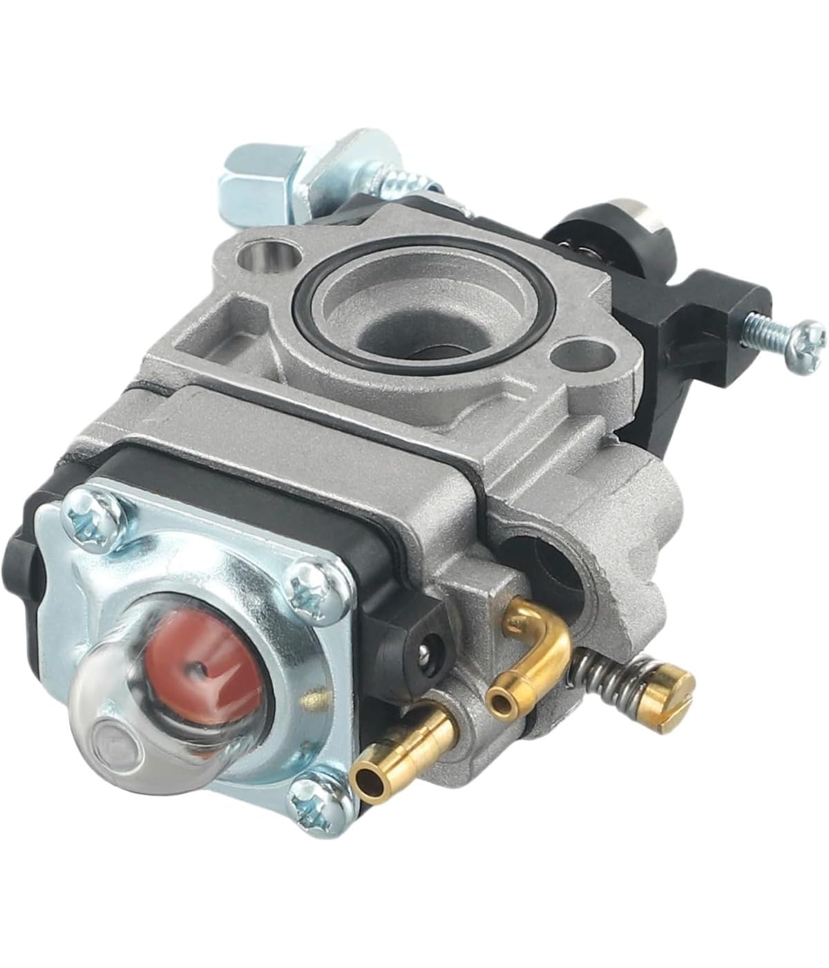 Replacement Carburettor for Engine, Robust and Practical, for Hedge Replacement Trimmer, Brushcutter, Chainsaw, Lawn Mower, Carburettor, Silver, 1 Piece