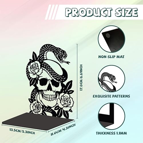 Miniatura 20 de Peacoblue Sujetalibros de metal para estantes, soportes de libro modernos y decorativos resistentes para estudio, oficina, escritorio, estante,