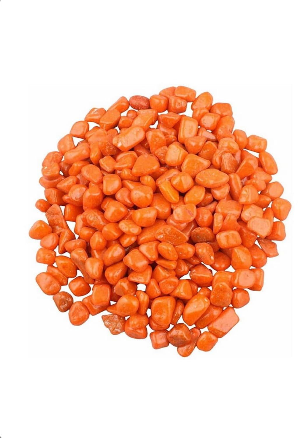 Color Pebble Stone for decoration, pots, garden, indoor and outdoor home decor - PebbleCraft (Orange, 3 KG)-image-43