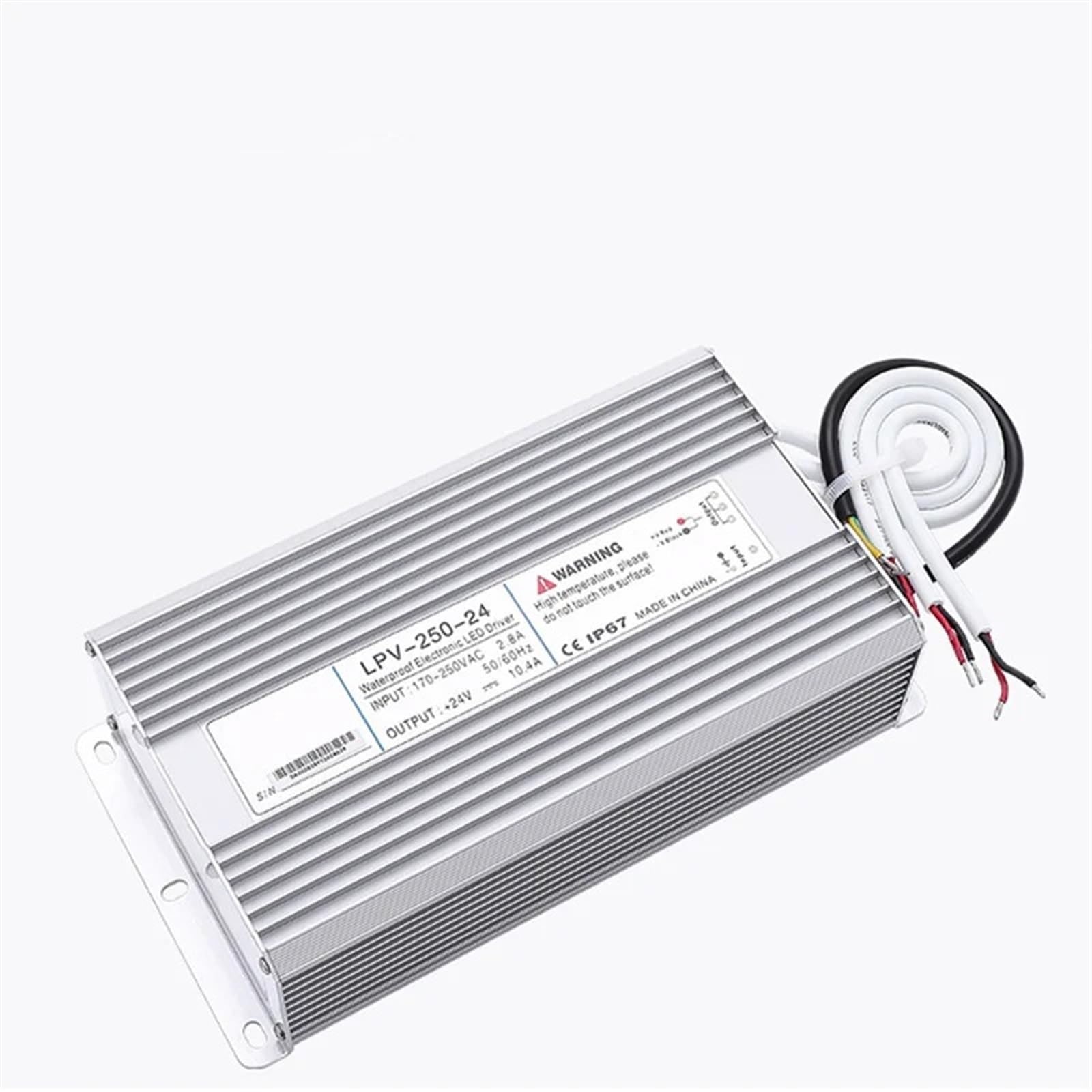 RBYRLDSTY LPV-250W IP67 LED Driver Outdoor Used Water-Proof Power Supply 12V 24V 36V 48V Constant Voltage Transfer AC/DC(110v,36V 6.9A)