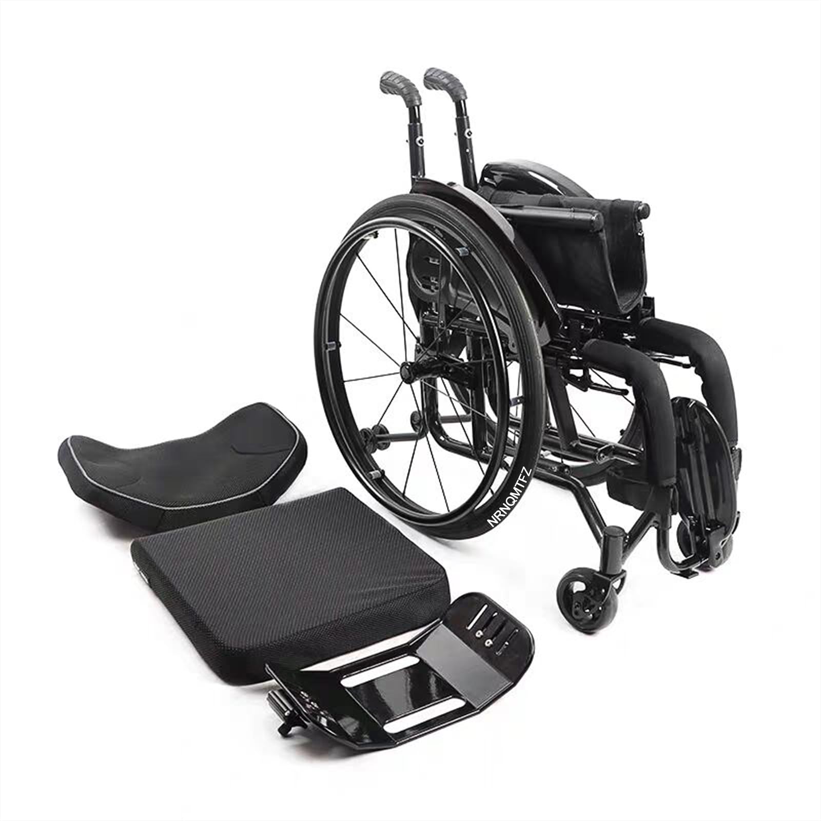 Sedia a Rotelle Sport all'Aria Aperta, Sedia a rotelle Pieghevole Super-Leggera da transito in Alluminio,semovente Manuale con poggiagambe oscillante,carico 100 kg(Seat Width 40cm/15.7in)