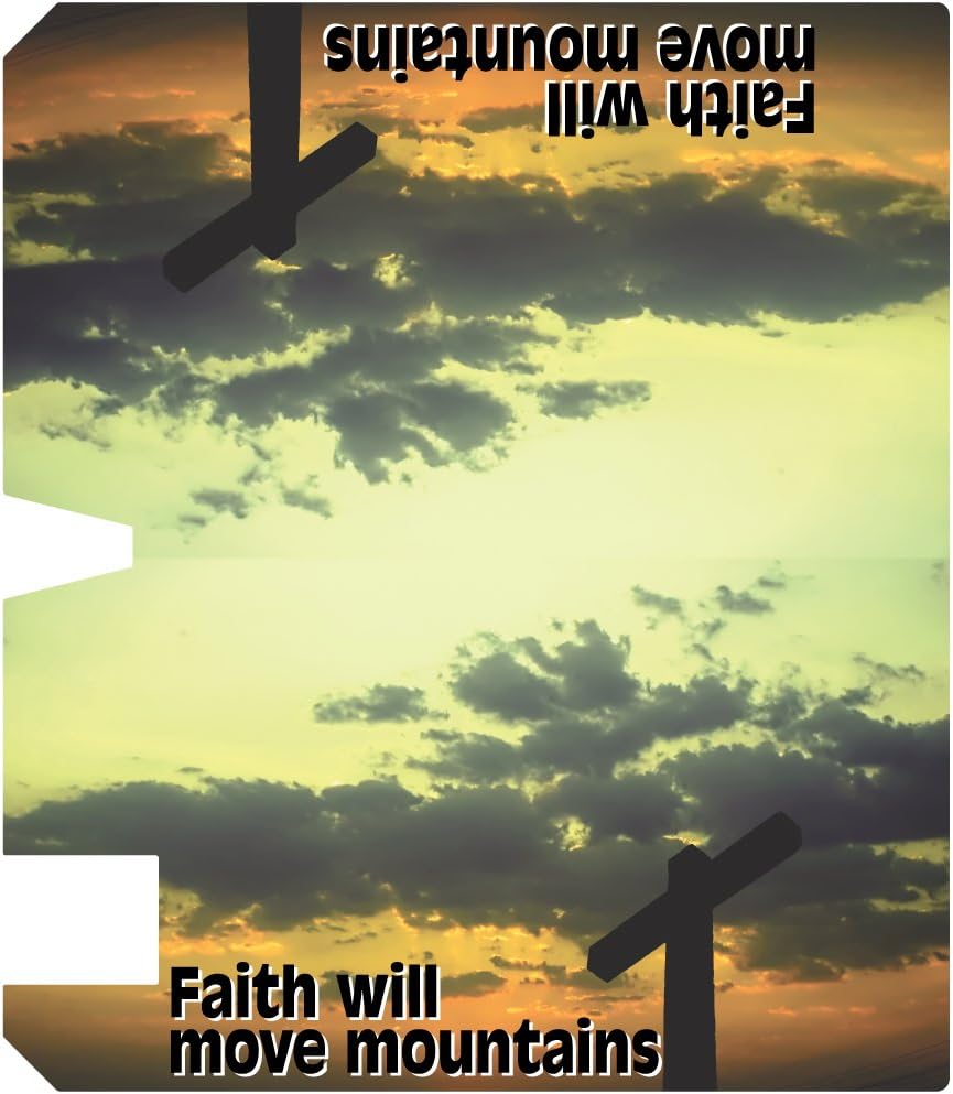 VictoryStore Outdoor Mailbox Cover: Religious Christmas, Faith Will Move Mountains, Magnetic Mailbox Cover