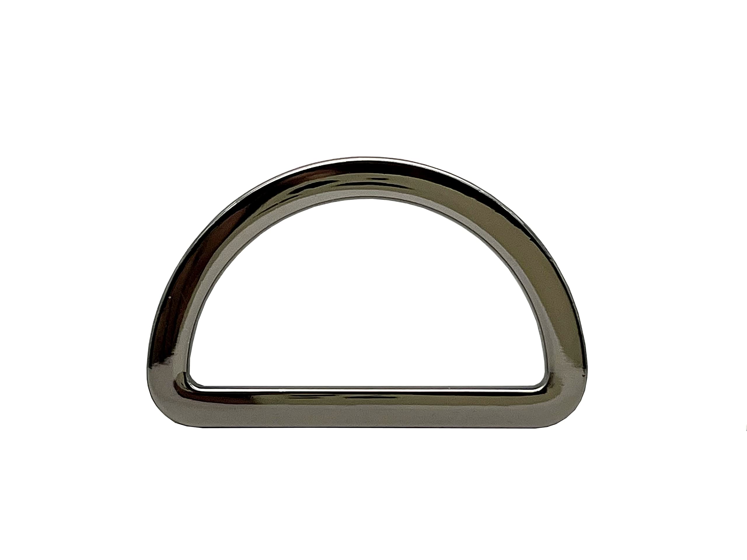 3dancraftit zinc alloying D Shape Rings Semi-Circular D ring buckles 1 1/2" / 38mm for webbing straps bags purse belt Dog Collars hardware making Gunmetal U52 โ image 1