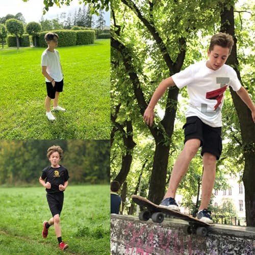 Boys Athletic Cargo Shorts Kids Lightweight Quick-Dry Outdoor Sports Running Hiking Shorts with Zipper Pockets 6