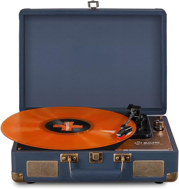 Vinyl Record Player 3 Speed Bluetooth Turntable with Builtin Stereo Speakers Belt