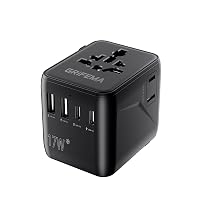 GRIFEMA Adattatore universale da viaggio 6 in 1