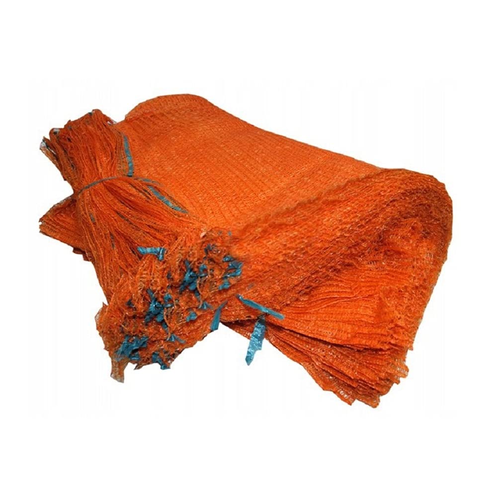Lot de 3000 sacs raschel orange pour bûches bois et légumes 60 x 42 cm 15 kg