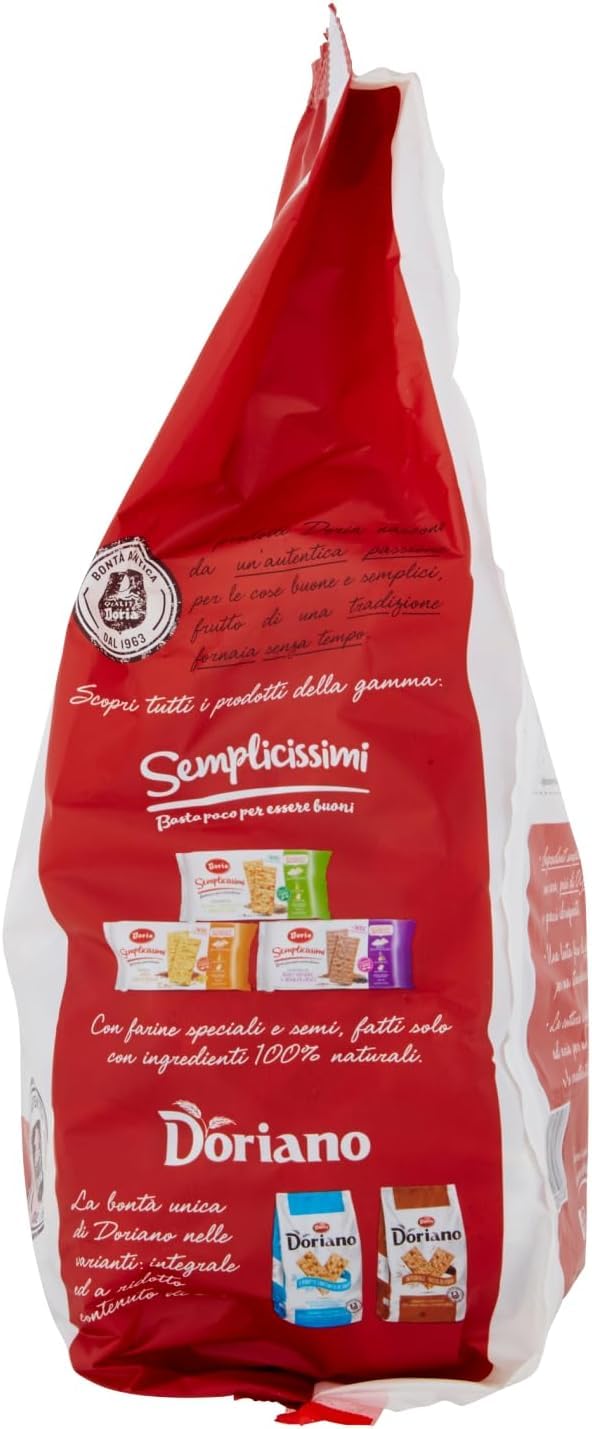 16x Doria Doriano Cracker con Sale - Duftende und Knusprige Cracker mit Salz auf der Oberfläche - 700g Beutel – Jeder Beutel enthält 24 Einzelportionen + Beni Culinari Kostenloser Schlüsselanhänger