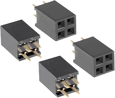 uxcell 2 54 fila dritto connettore femmina pin header strip PCB presa 2x2-Pin uxcell 2 54 fila dritto connettore femmina pin header strip PCB presa 2x2-Pin
