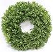 Boxwood Wreath Artificial Wreath 13 Inches Home Decor for Front Door or Candle Ring