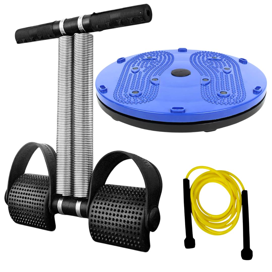 INSTAFIT Complete Home Workout Set, Tummy Trimmer, Twister Board and Skipping Rope, Core Strength, Fat Burning, for Men and Women-image-41