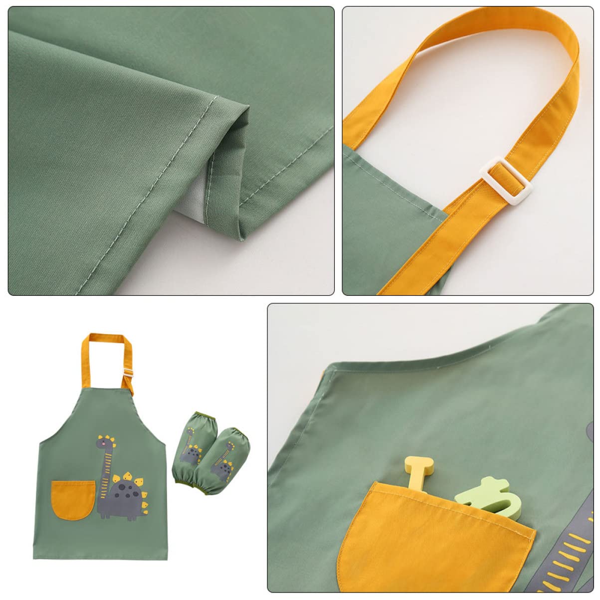 TOYANDONA 3sets Grembiule Per Ragazzo Ragazza Con Design Cartoon Con Tasca Per Pittura e Attività Creative Anni