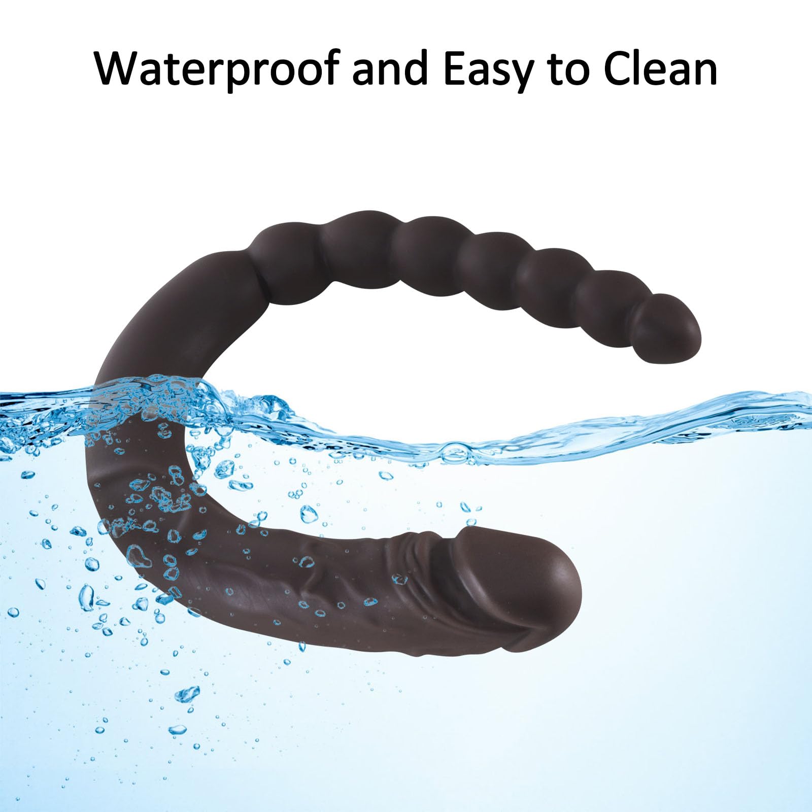 Dildo Doppio Lungo Enorme 66 cm, Pene Realistico e Perline Dildo Flessibile Doppia Faccia per Stimolatore Anale Vaginale, Dildos Giganti Spessi Silicone, Giocattoli Sessuali per Coppie Lesbiche