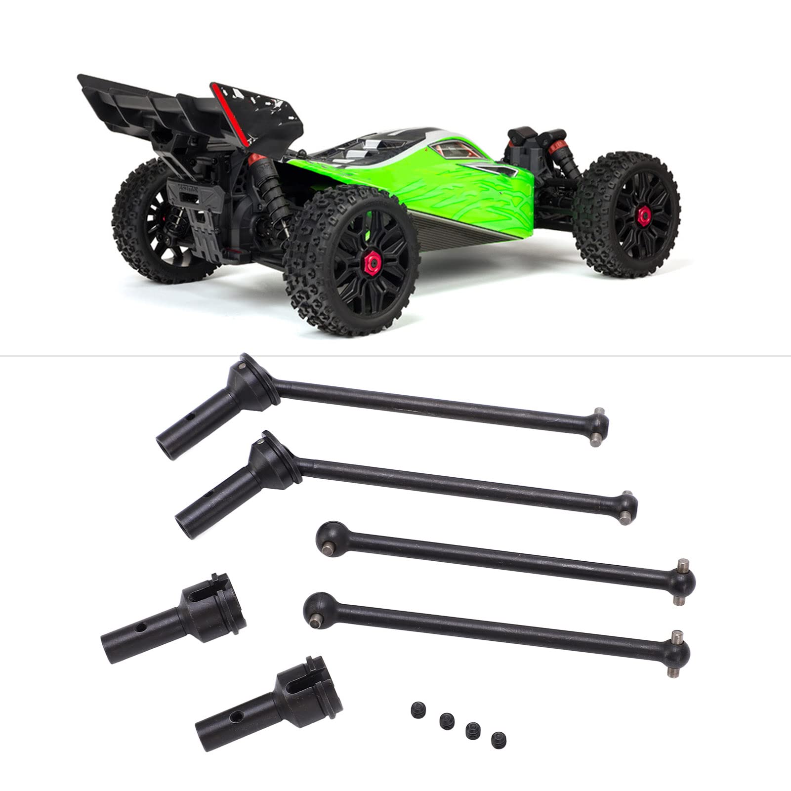 CVD wał napędowy stalowy przód tył CVD uniwersalny zestaw wału napędowego do samochodu ARRMA1/8 Typhon 1/7 INFRACTION 6S RC Car