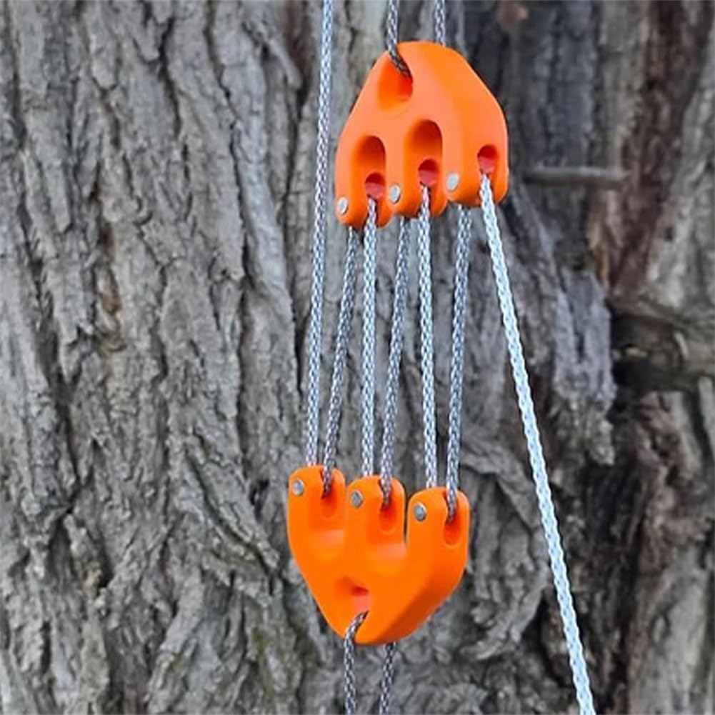 Game & Gear, sistema di sollevamento e attrezzatura, paranco ultraleggero per caccia, blocco in nylon portatile e sistema di puleggia, strumento compatto per sollevamento giochi per caccia in
