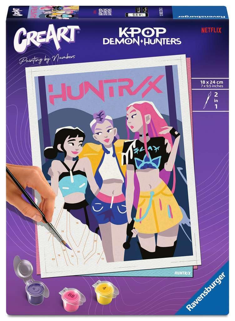 Ravensburger CreArt K-Pop Demon Hunters Paint by Numbers Kit for Kids & Adults Ages 12+ | Anime Painting Craft Set | Creative Art Gift for Teens and Adults