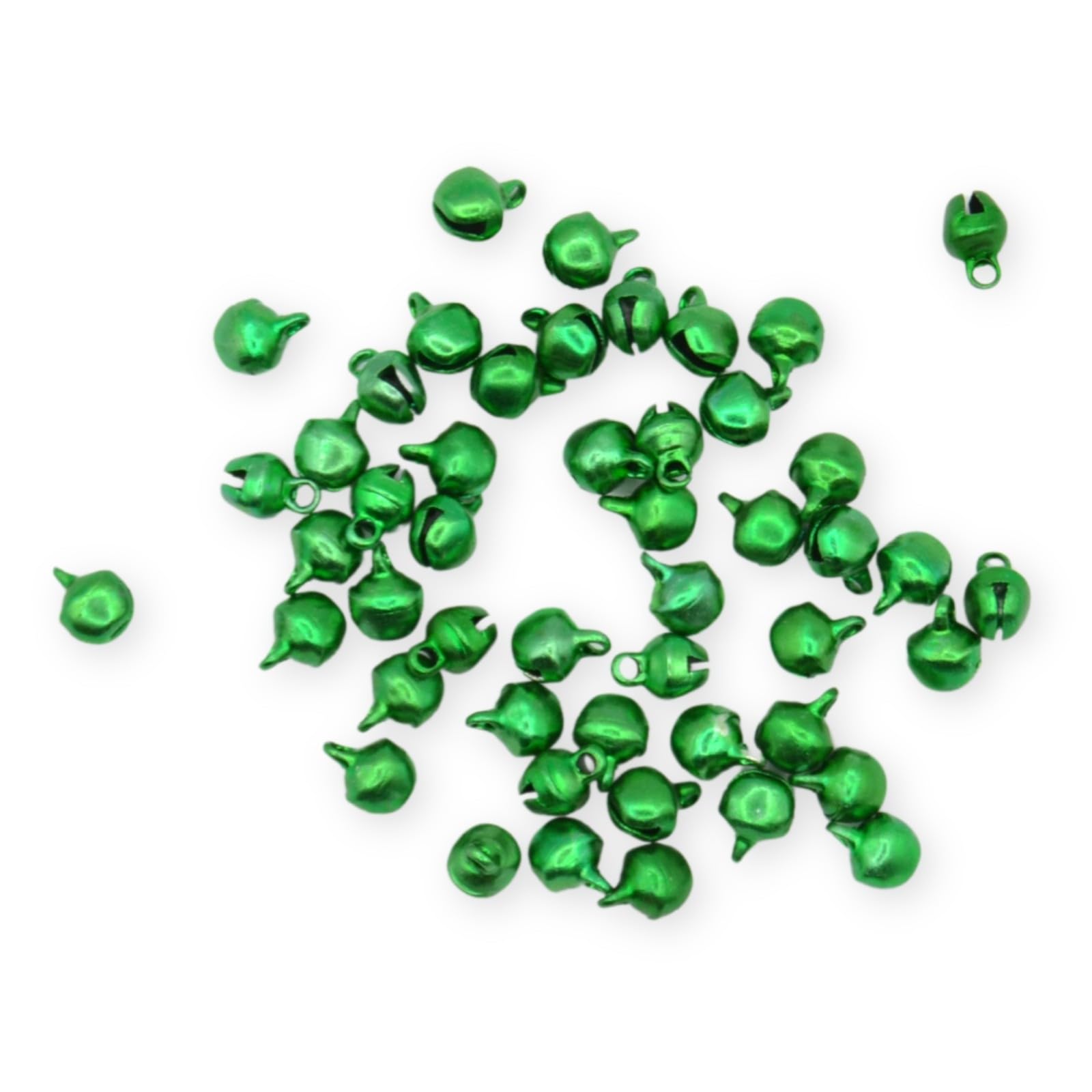 celloexpress 6mm Green Jingle Bells - Mini Christmas Craft DIY Festive Decorations Gift Wrap (Pack of 100) — image 1